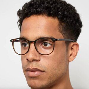 YUN Berlin Edgar Eyeglasses Rounded Keyhole Brown Tortoise Matte 51 / 20 CY5-AO0